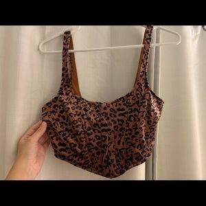 Leopard corset top
